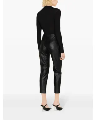 Versace ボーン入りクレープボディスーツ - ブラック - サムネイル4