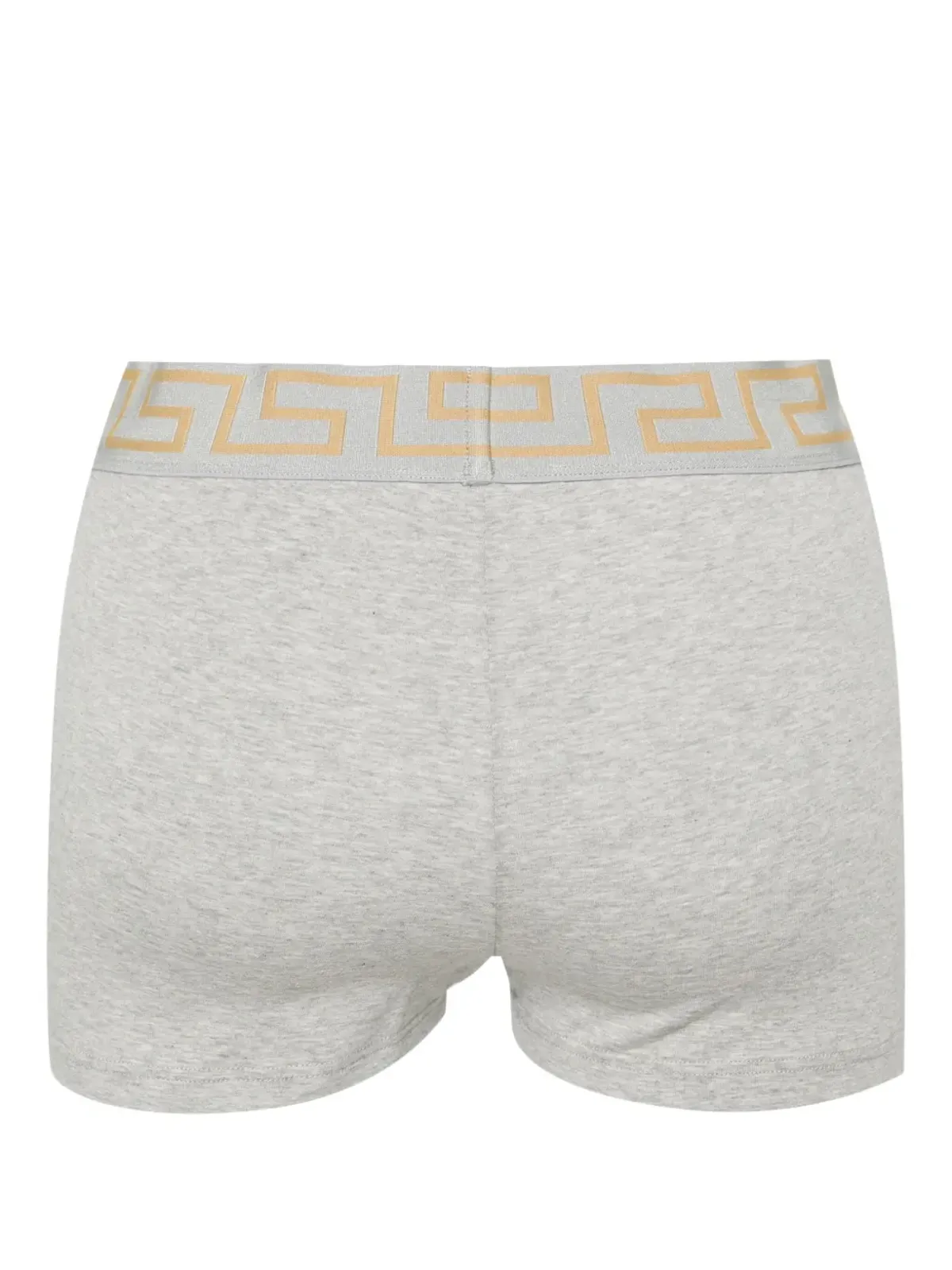 Versace グレカ柄ウエストバンド コットン ボーイショーツ - グレー - 画像2