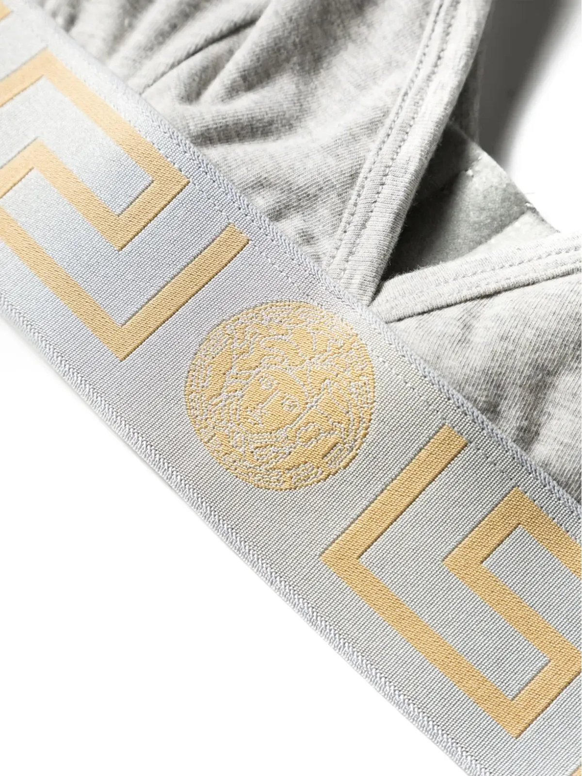 Versace Grecaアンダーバンド三角ブラ - グレー - 画像3