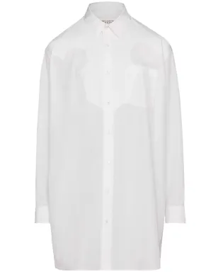 Maison Margiela コットンポプリン ミニシャツドレス - ホワイト - サムネイル1