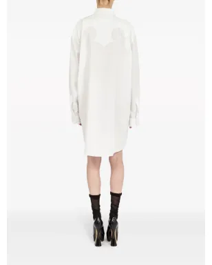 Maison Margiela コットンポプリン ミニシャツドレス - ホワイト - サムネイル5