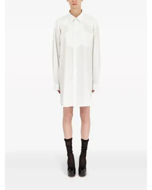 Maison Margiela コットンポプリン ミニシャツドレス - ホワイト - サムネイル2