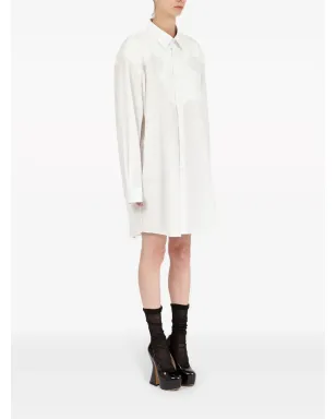 Maison Margiela コットンポプリン ミニシャツドレス - ホワイト - サムネイル3