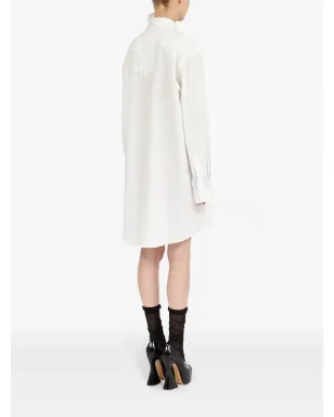 Maison Margiela コットンポプリン ミニシャツドレス - ホワイト - サムネイル4