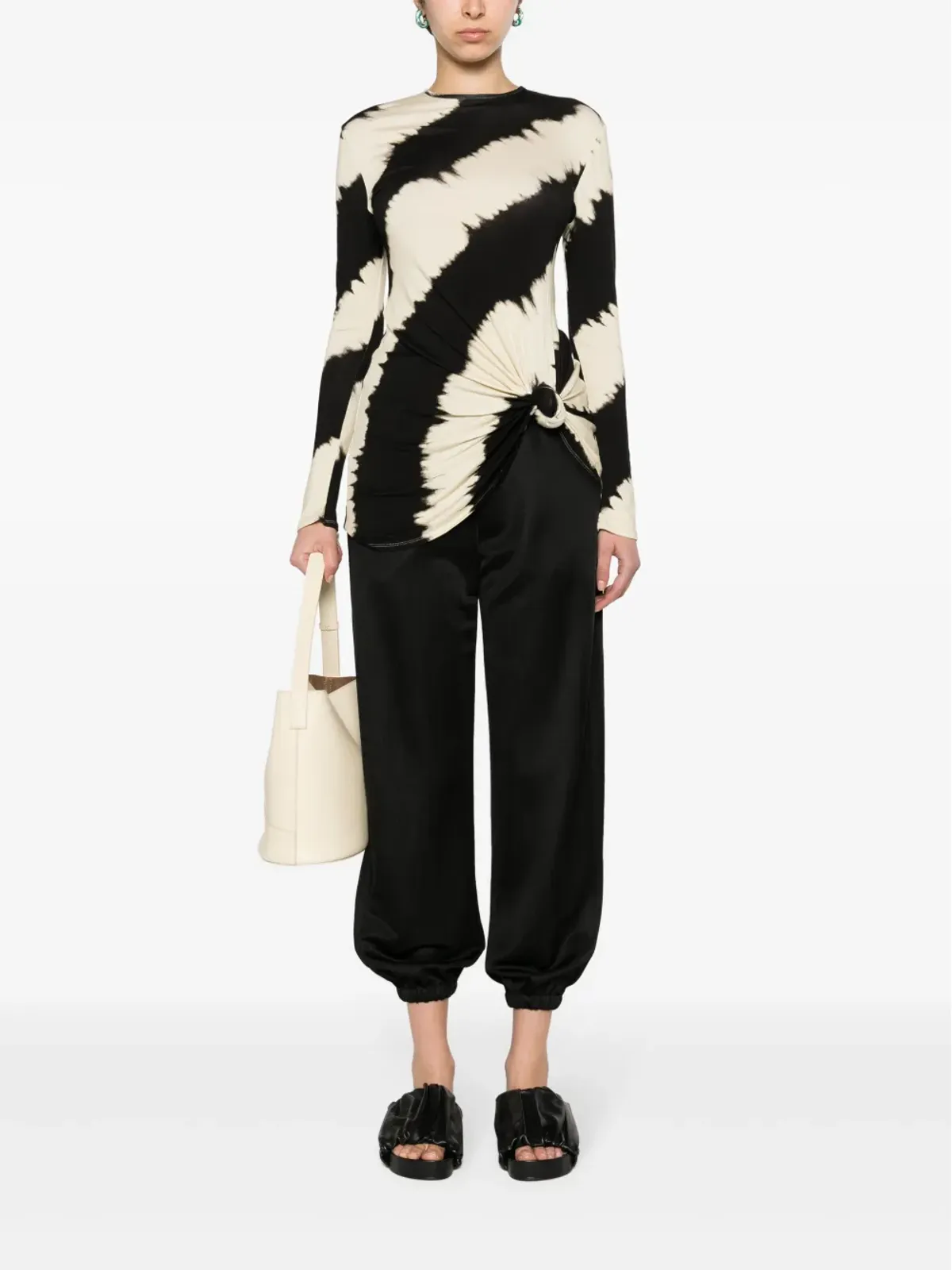 Jil Sander ハイウエスト テーパードパンツ - 画像2