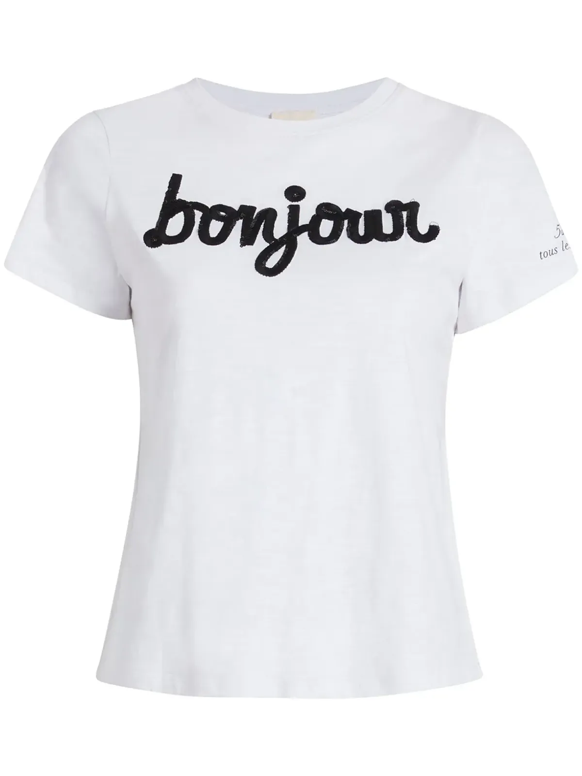Cinq A Sept ボンジュール コットン Tシャツ - 画像1