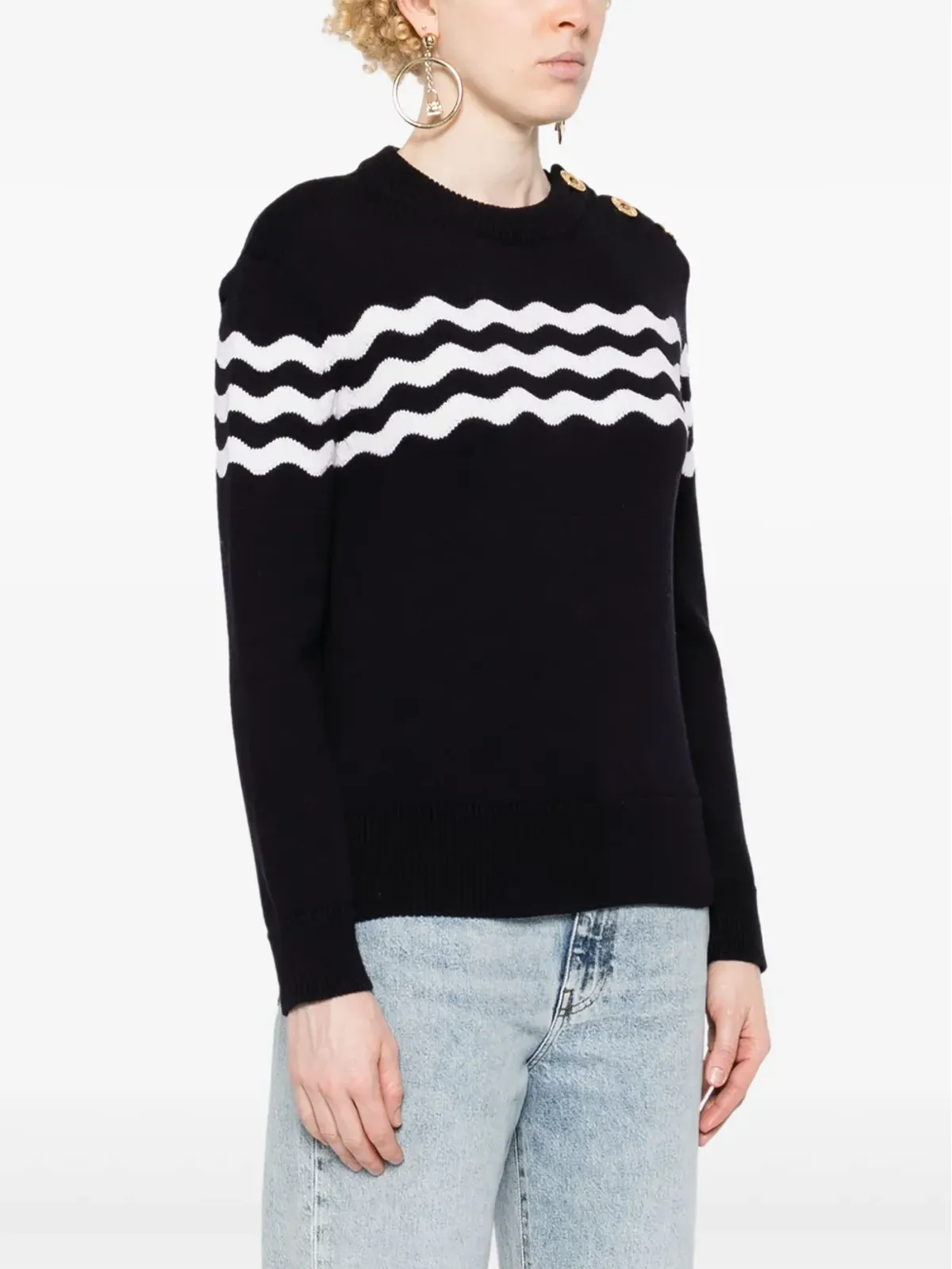 Patou Wave knitted jumper - 画像3