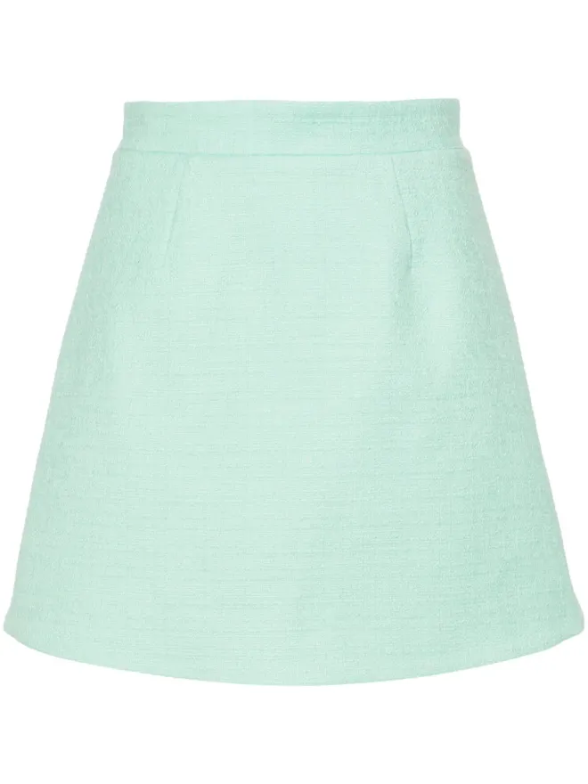 Patou Patou ツイードミニスカート - Greenの商品画像