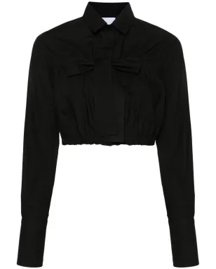 Patou ボウタイ付きクロップドコットンブラウス - サムネイル1
