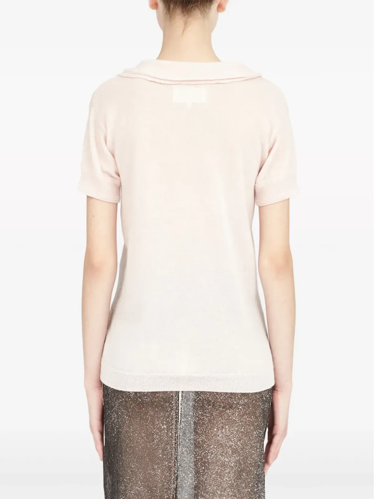 Maison Margiela ウール-カシミヤ混紡トップス ピンク - 画像5