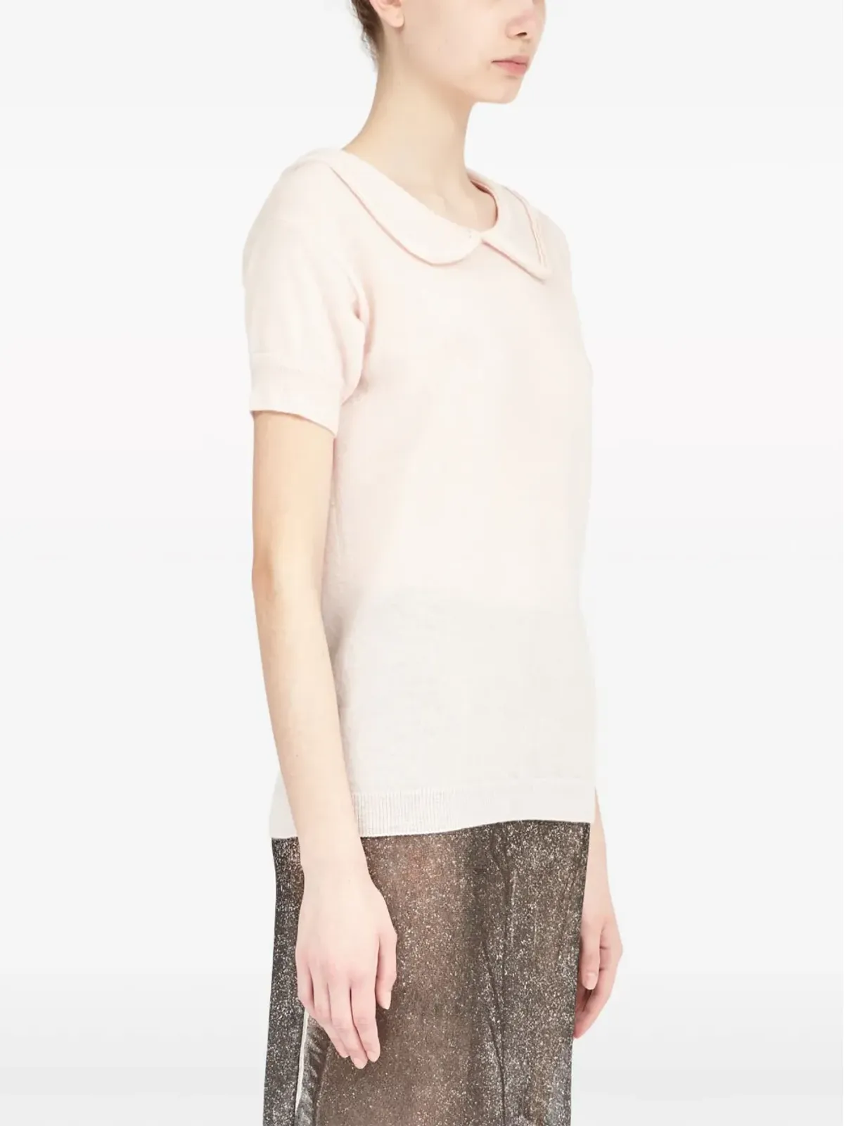 Maison Margiela ウール-カシミヤ混紡トップス ピンク - 画像3