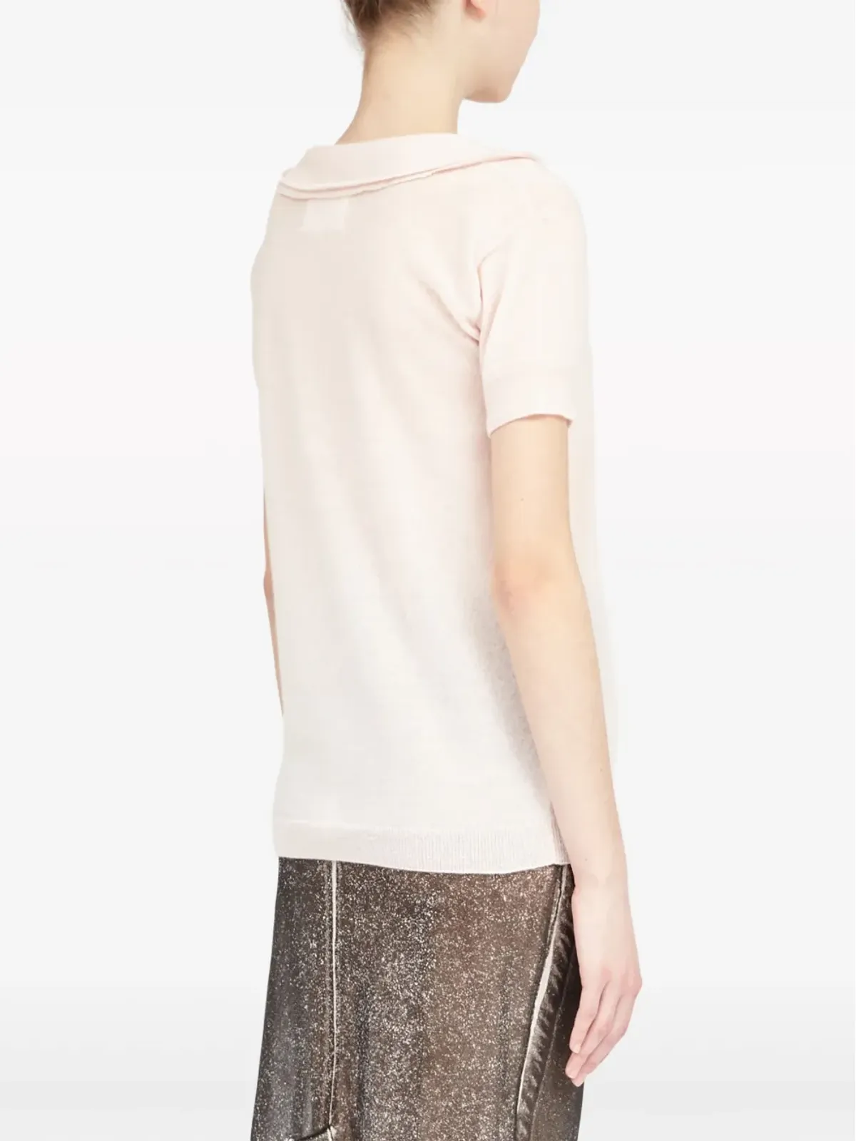 Maison Margiela ウール-カシミヤ混紡トップス ピンク - 画像4
