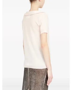 Maison Margiela ウール-カシミヤ混紡トップス ピンク - サムネイル4