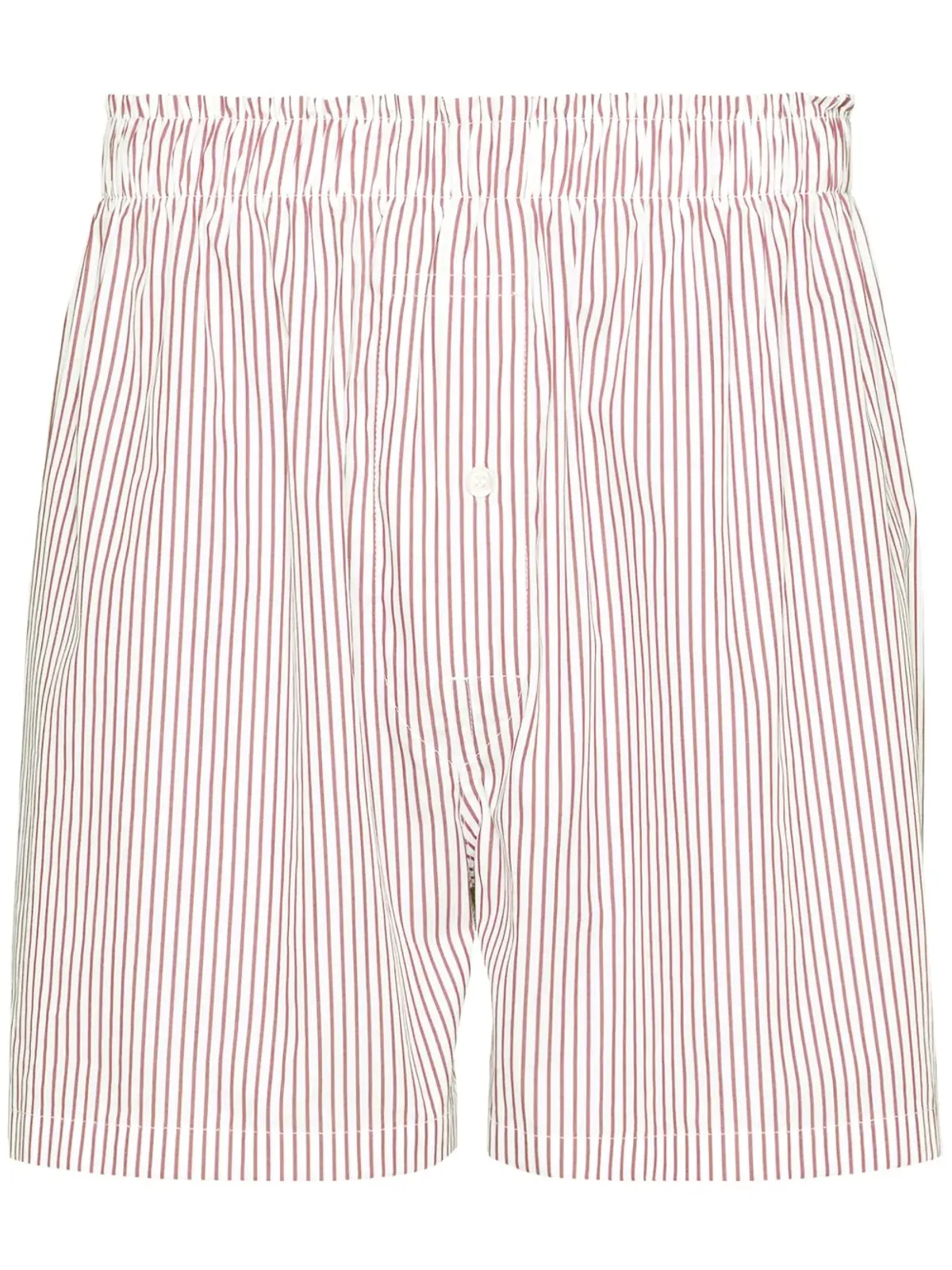 Maison Margiela ストライプ柄コットンショーツ - レッド - 画像1