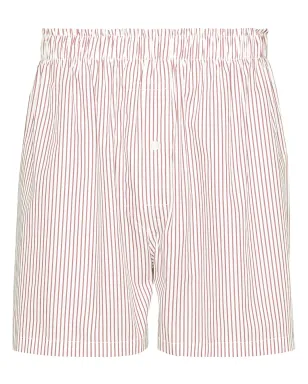 Maison Margiela ストライプ柄コットンショーツ - レッド - サムネイル1