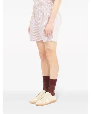 Maison Margiela ストライプ柄コットンショーツ - レッド - サムネイル5