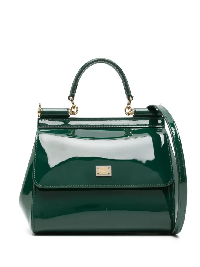 Dolce & Gabbana Dolce & Gabbana シチリー パテントレザー トートバッグ - グリーンの商品画像