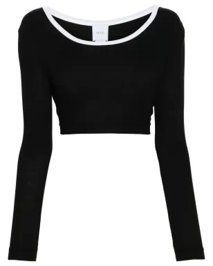 Patou ロゴアップリケ付きリブ編みクロップトップ - サムネイル1