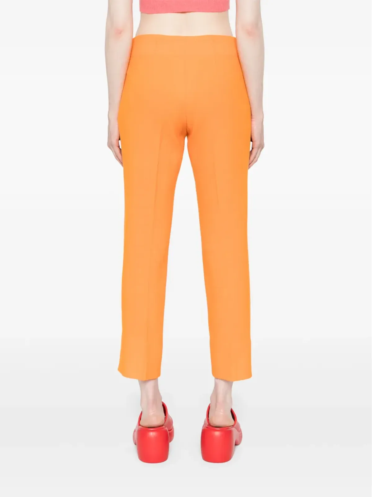 Patou ウールのクロップドパンツ - オレンジ - 画像4