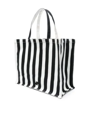 Patou 大型 JPストライプ キャンバス トートバッグ - ホワイト - サムネイル3