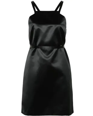 Patou ベルト付きサテンミニドレス - ブラック - サムネイル1
