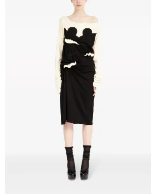 ビンテージ Maison Margiela Spliced-jersey ミディドレス - サムネイル2