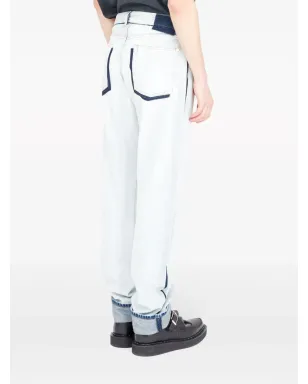 Maison Margiela ジャパニーズデニムターンアップジーンズ - ホワイト - サムネイル4