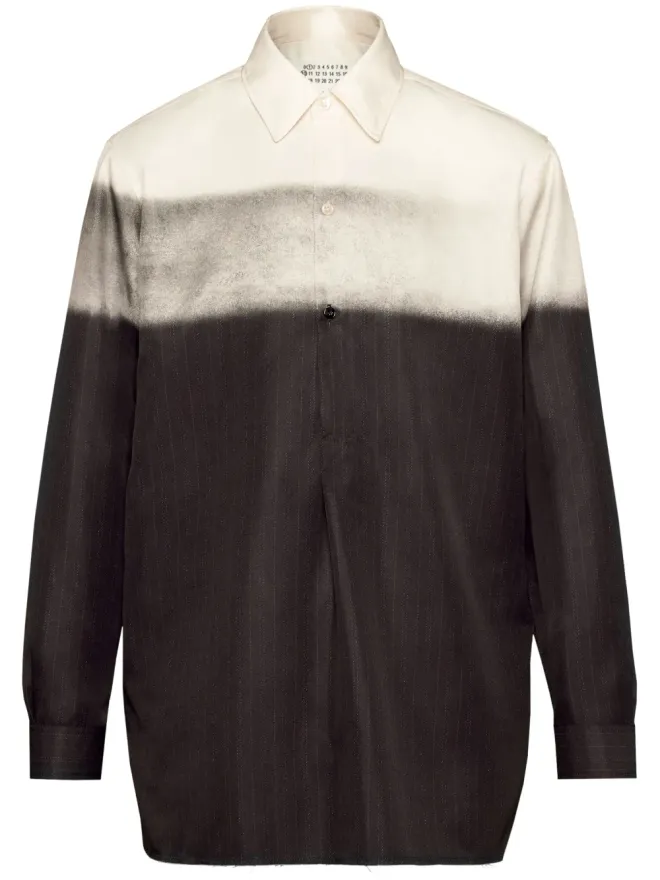 Maison Margiela Maison Margiela トロンプ・ルイユ ピンストライププリント シャツの商品画像