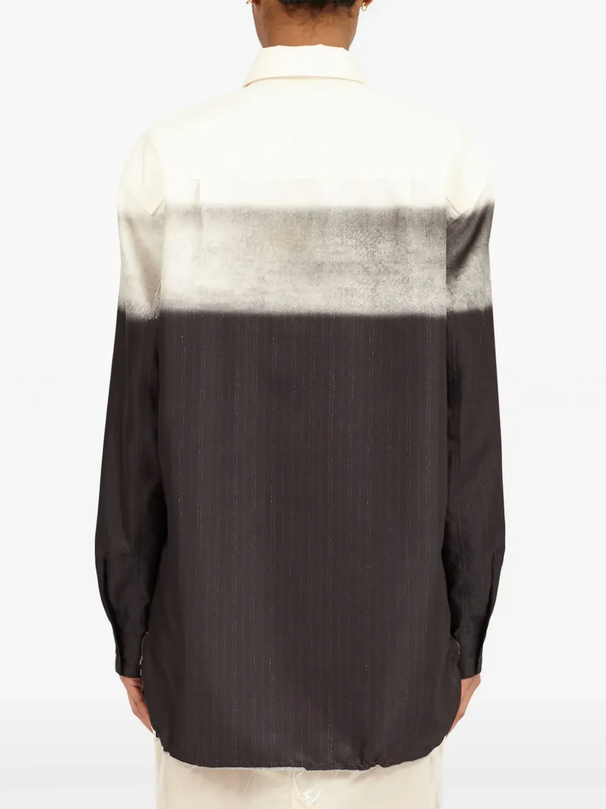 Maison Margiela トロンプ・ルイユ ピンストライププリント シャツ - 画像5