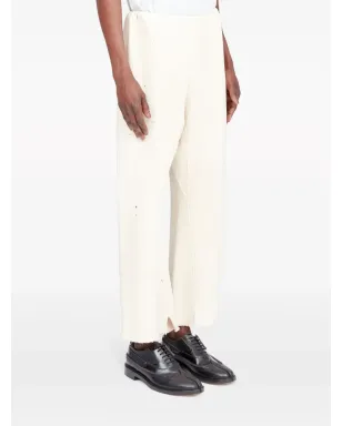 Maison Margiela カットアウトヘム トラックパンツ - ホワイト - サムネイル3