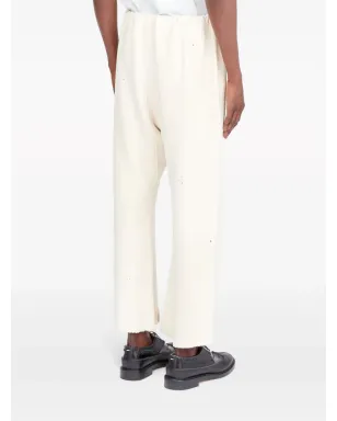Maison Margiela カットアウトヘム トラックパンツ - ホワイト - サムネイル4