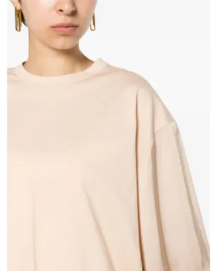 Fabiana Filippi サテンディテールのコットンTシャツ - ニュートラルカラー - サムネイル5