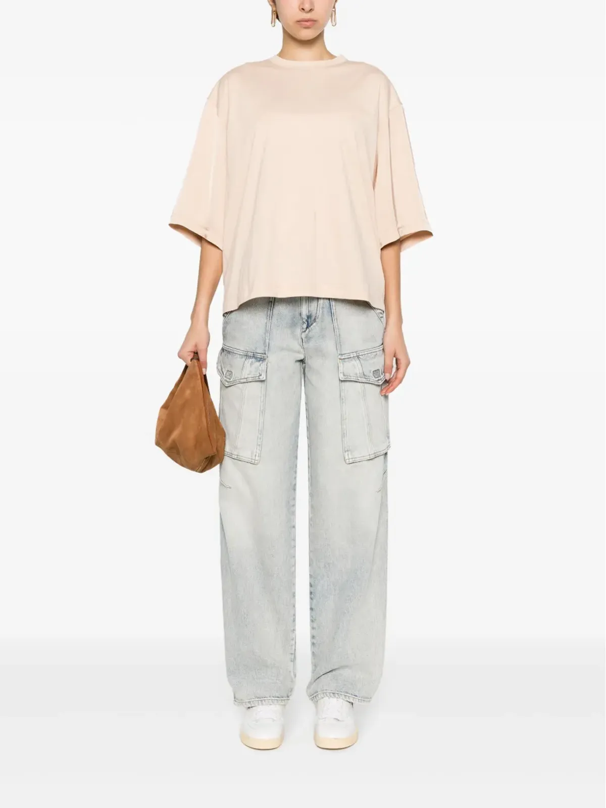 Fabiana Filippi サテンディテールのコットンTシャツ - ニュートラルカラー - 画像2