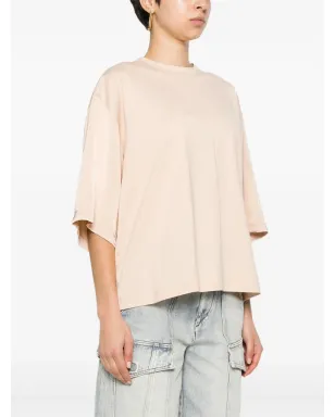 Fabiana Filippi サテンディテールのコットンTシャツ - ニュートラルカラー - サムネイル3
