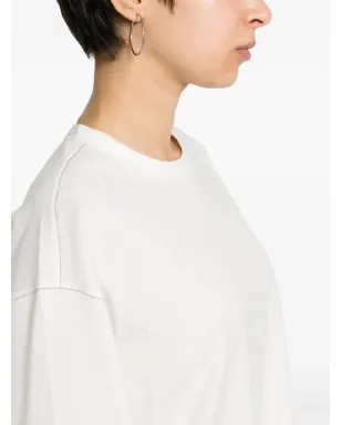 Fabiana Filippi チェーンディテールのコットンTシャツ - ホワイト - サムネイル5