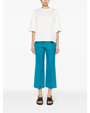 Fabiana Filippi チェーンディテールのコットンTシャツ - ホワイト - サムネイル2