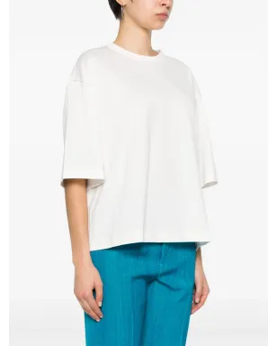 Fabiana Filippi チェーンディテールのコットンTシャツ - ホワイト - サムネイル3