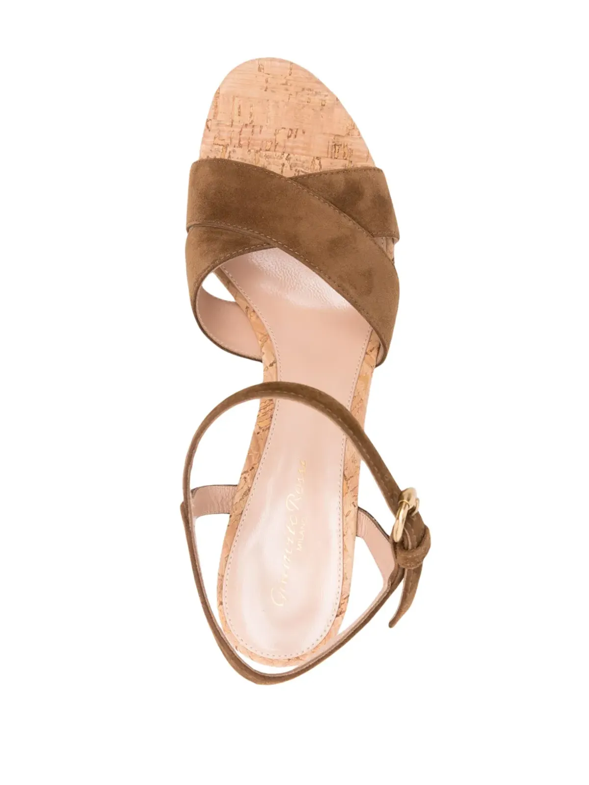 Gianvito Rossi 128mmスエードプラットフォームサンダル - ブラウン - 画像4