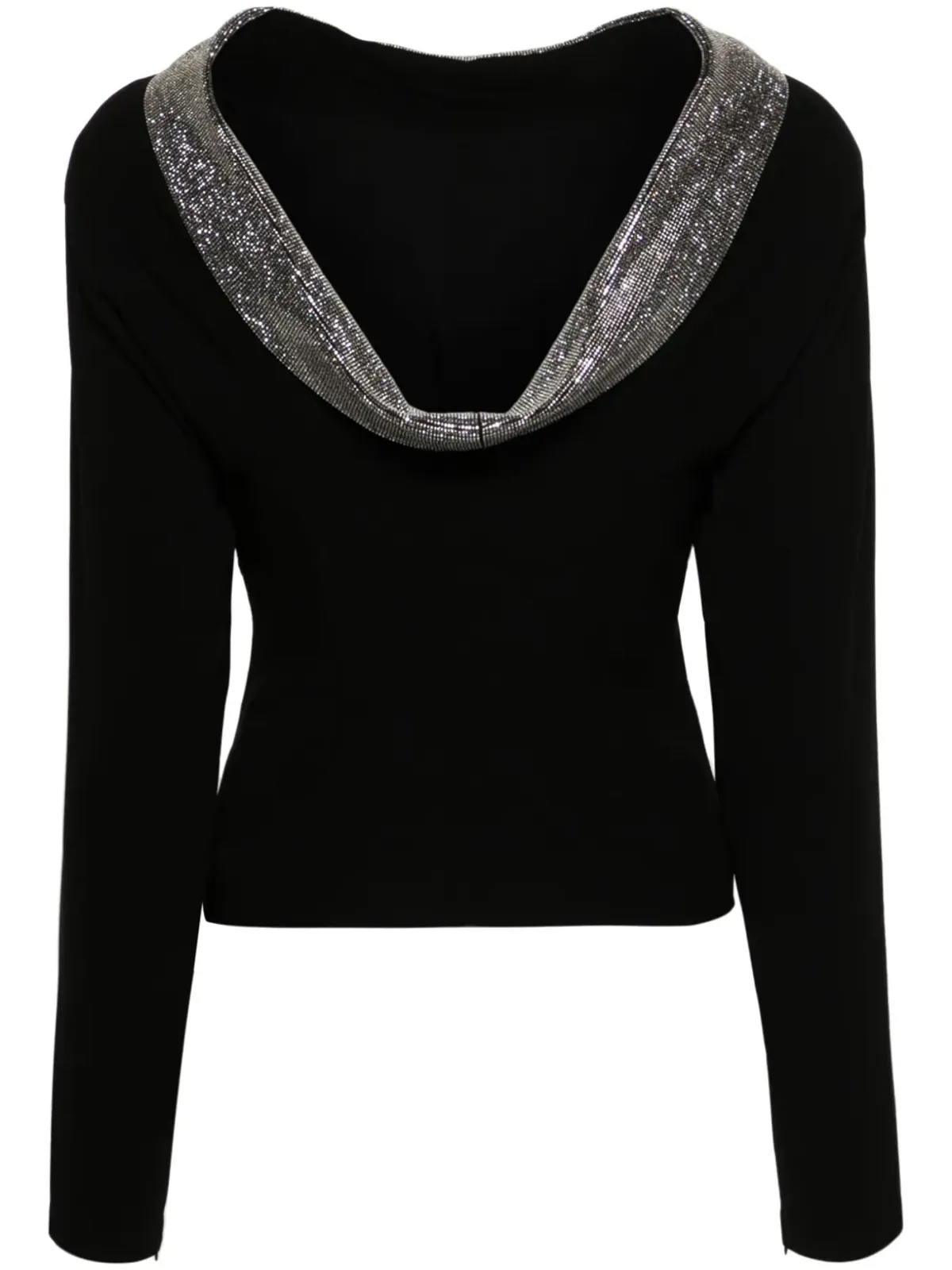 Roland Mouret ラインストーン装飾のカウルネック ブラウス - 画像2