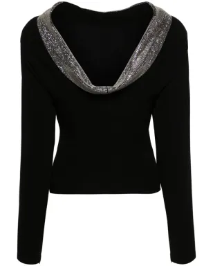 Roland Mouret ラインストーン装飾のカウルネック ブラウス - サムネイル2