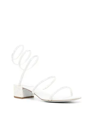René Caovilla Cleo embellished leather sandals - White - サムネイル2
