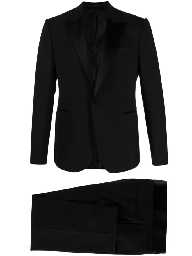 Emporio Armani Emporio Armani シングルブレスト テーラードスーツ - ブラックの商品画像