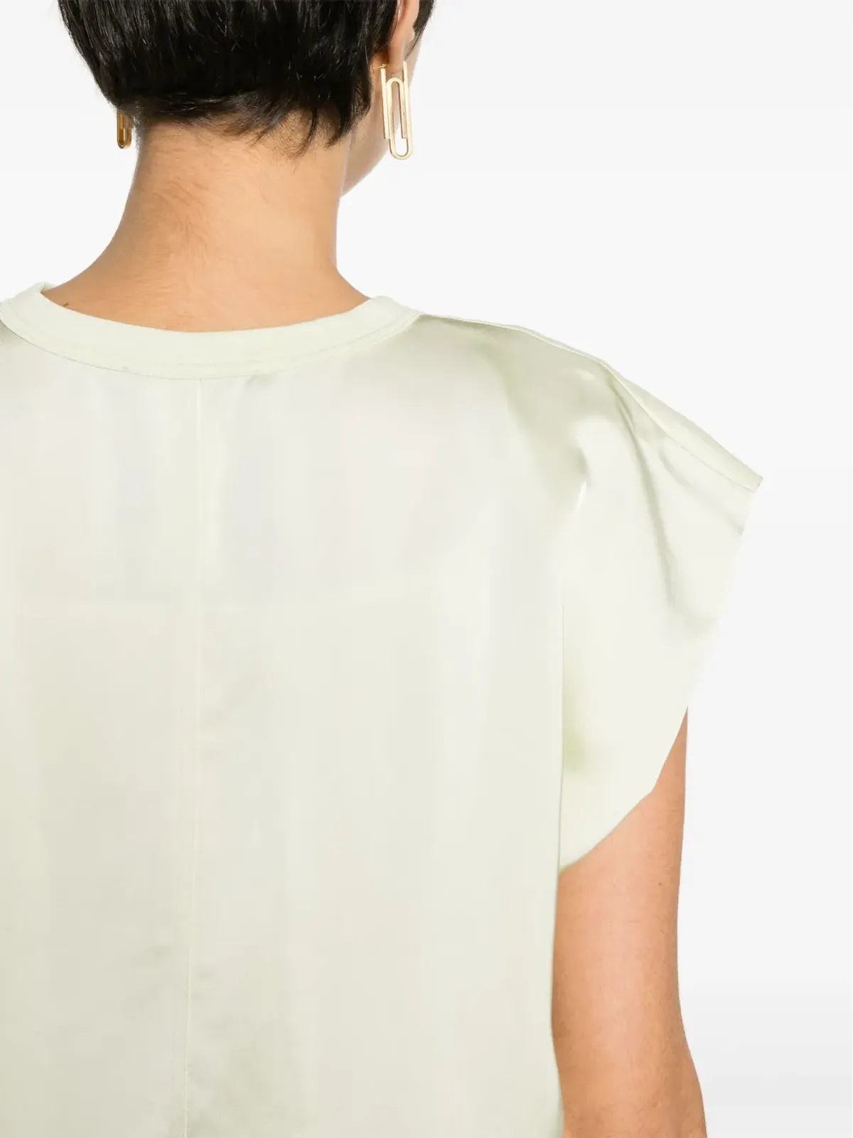 Fabiana Filippi ノースリーブ コットンTシャツ - グリーン - 画像5