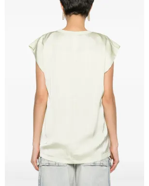 Fabiana Filippi ノースリーブ コットンTシャツ - グリーン - サムネイル4