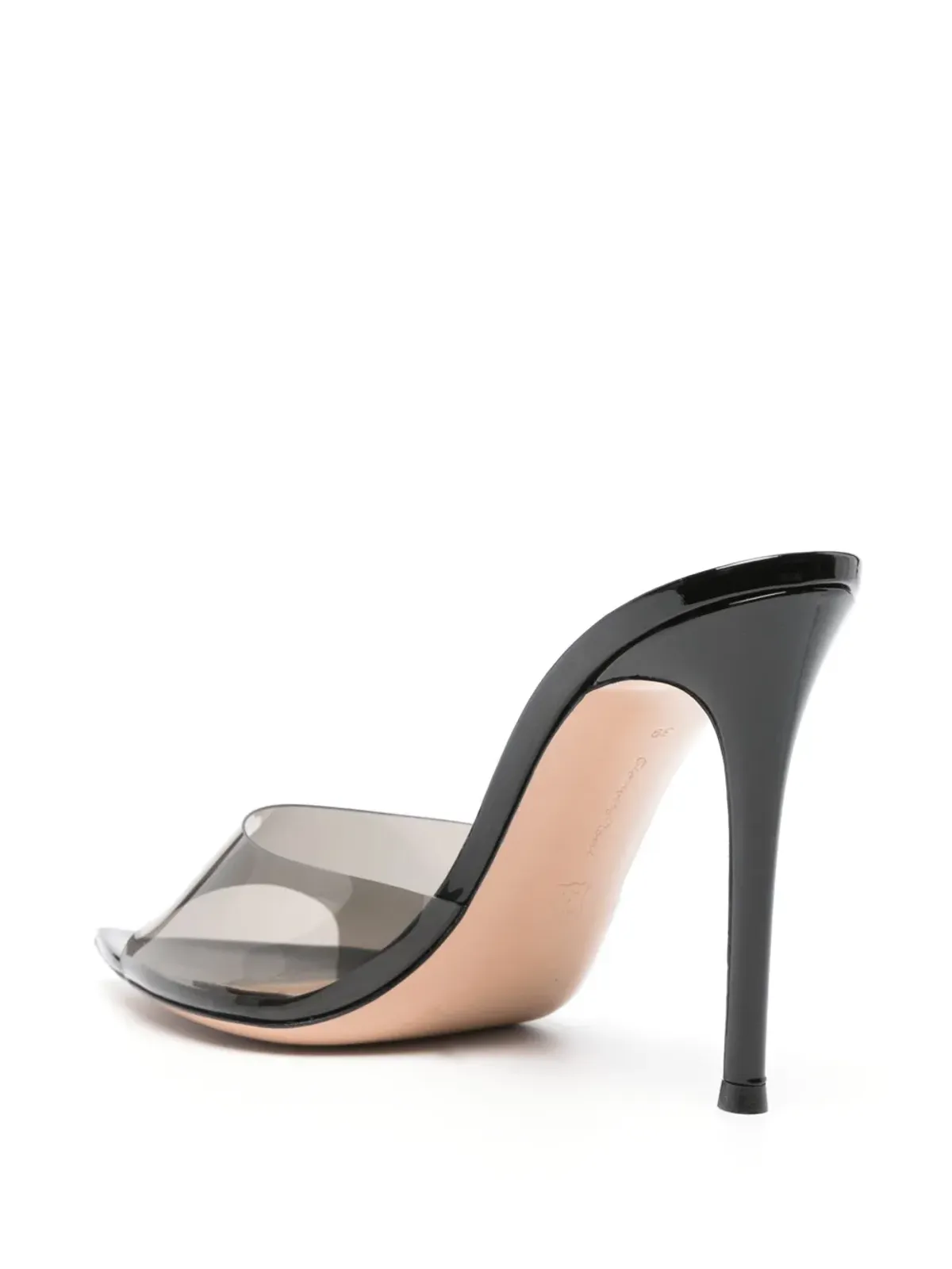Gianvito Rossi Elle 透明サンダル - ブラック - 画像3