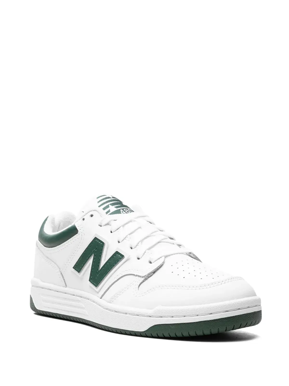 New Balance 480 ホワイト/ナイトウォッチグリーン スニーカー - 画像2