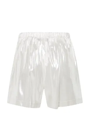 Carine Gilson ワイドレッグ ルレックス パジャマショーツ シルバー - サムネイル2