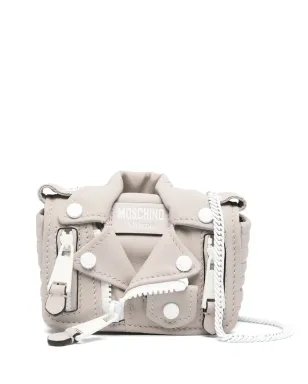 Moschino ミニ バイカー レザー バッグ - ニュートラルカラー - サムネイル1