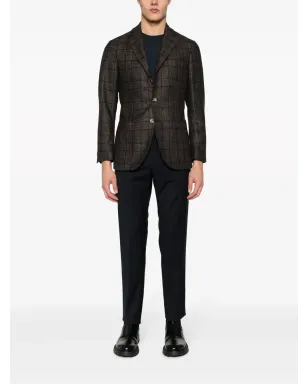 SARTORIO NAPOLI tartan pattern blazer - Brown - サムネイル2