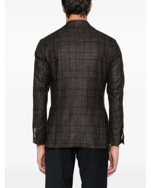 SARTORIO NAPOLI tartan pattern blazer - Brown - サムネイル4